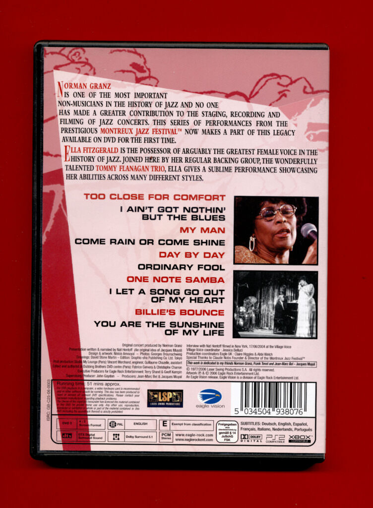 ELLA FITZGERALD Tommy Flanagan Trio 77 Monreux Jazz Festival DVD - Görsel 3