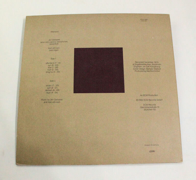 JAN GARBAREK Afterland *Made in Germany Plak 8 / Kapak 8 *SATILDI - OUT OF STOCK - Görsel 3
