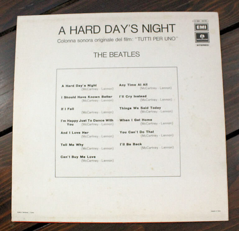 BEATLES a hard days night – Made in England *Plak 8 Kapak 8 (DÖNEM BASKISI) - Görsel 3
