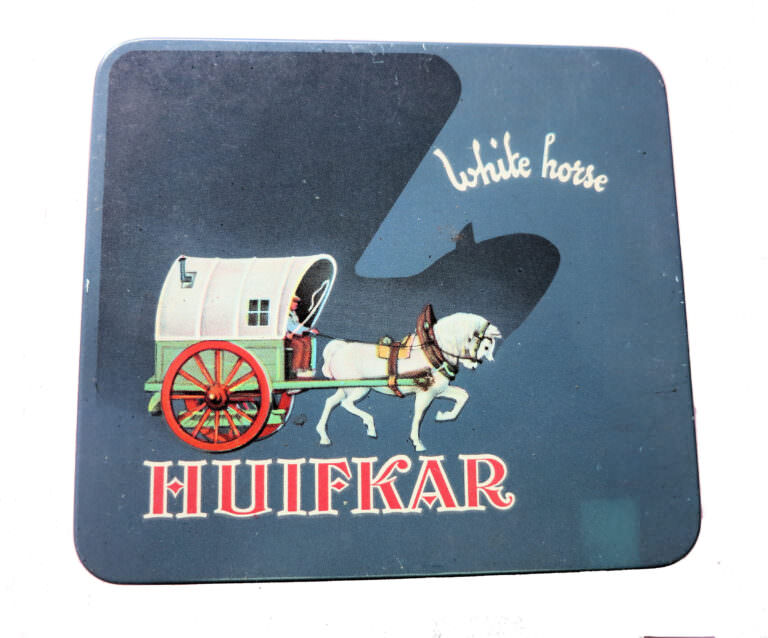 HUFIKAR White Horse Metal Tin *SATILDI - OUT OF STOCK
