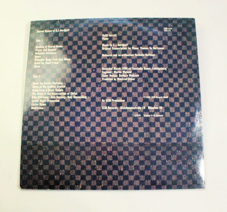 KEITH JARRETT sacred hymns of G.I.Gurdjeff ECM *Made in Germany Plak 8 / Kapak 8 - Görsel 2