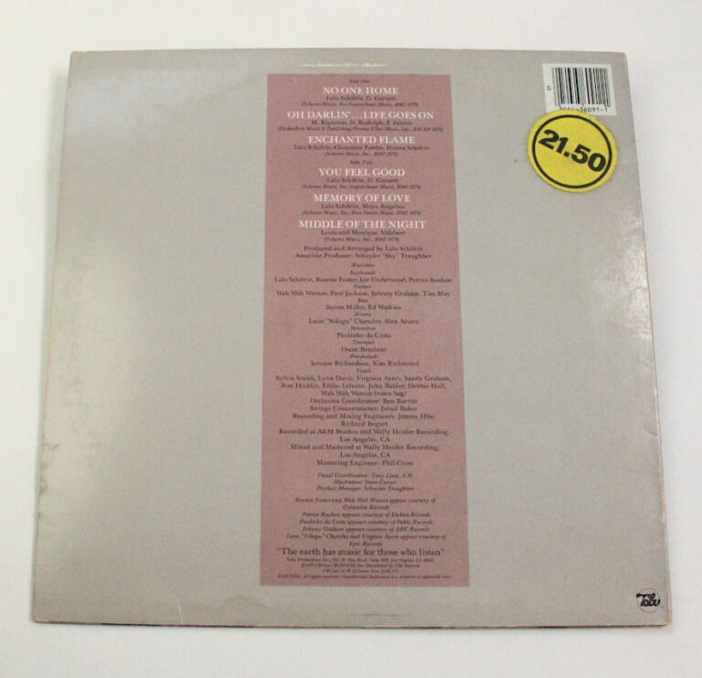 LALO SCHIFRIN no one home - Printed in U.S.A. Kapak 7 – Plak 8 - Görsel 3