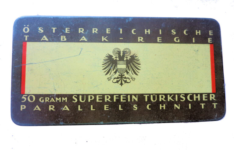 ÖSTERREICHISCHE SUPERFEIN TÜRKISCHER TABAK Metal Tin *SATILDI - OUT OF STOCK