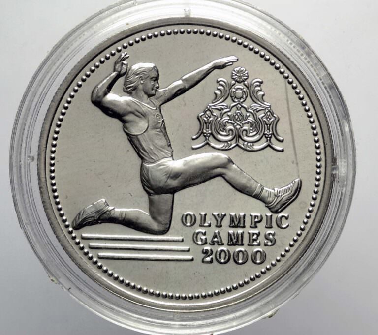 1998 YILI 2000 OLİMPİYATLARI (Uzun Atlama) DARPHANE HATIRA GÜMÜŞ " Olimpiyat Oyunları Serisi No: 2 " (SERTIFIKASIZ)