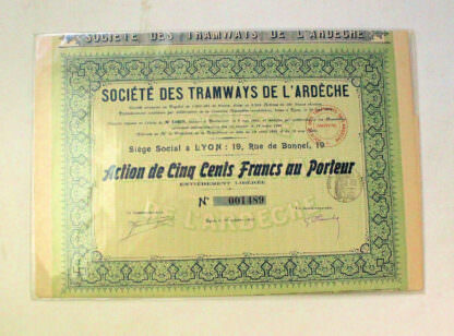 Societe des Tramways 1905 *hisse senedi