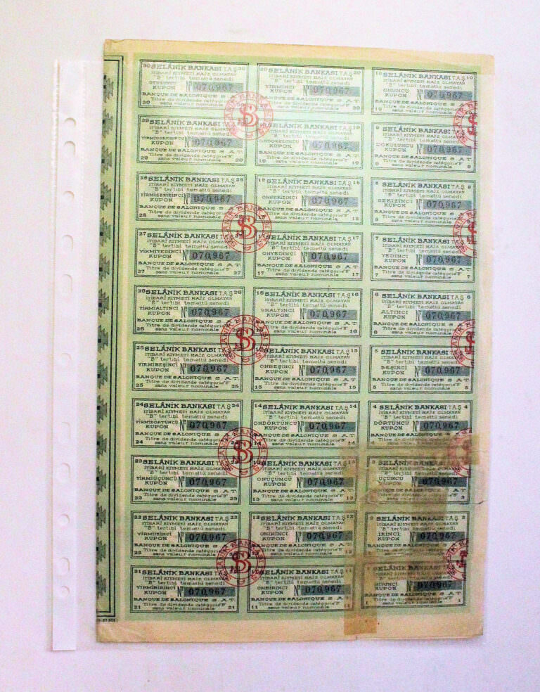 SALONIQUE Selanik Bankasi 1934 *Hisse Senedi - Görsel 2