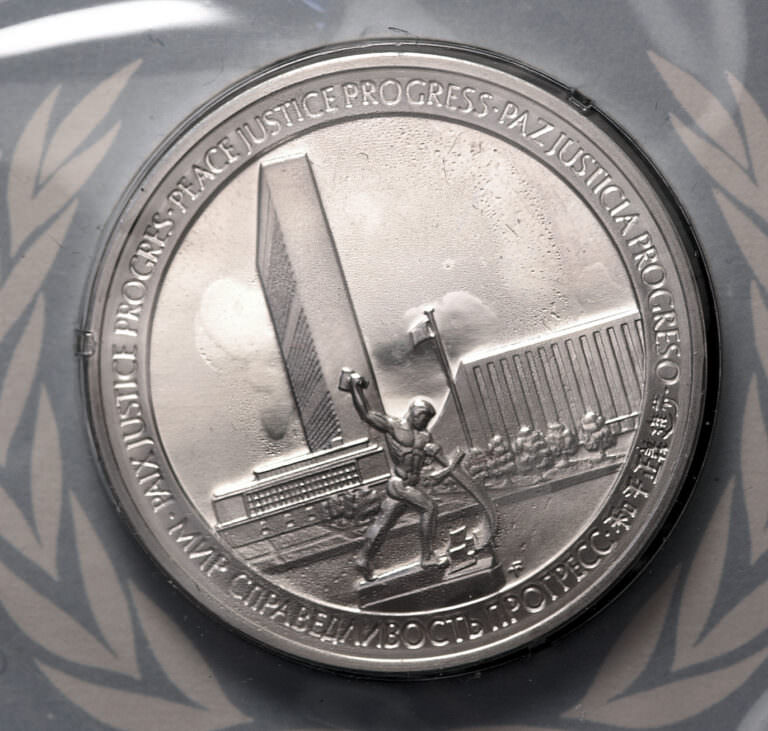 ilk gün damgası ile Birlesmis Milletler United Nations Silver Medal 1970 *SATILDI - OUT OF STOCK