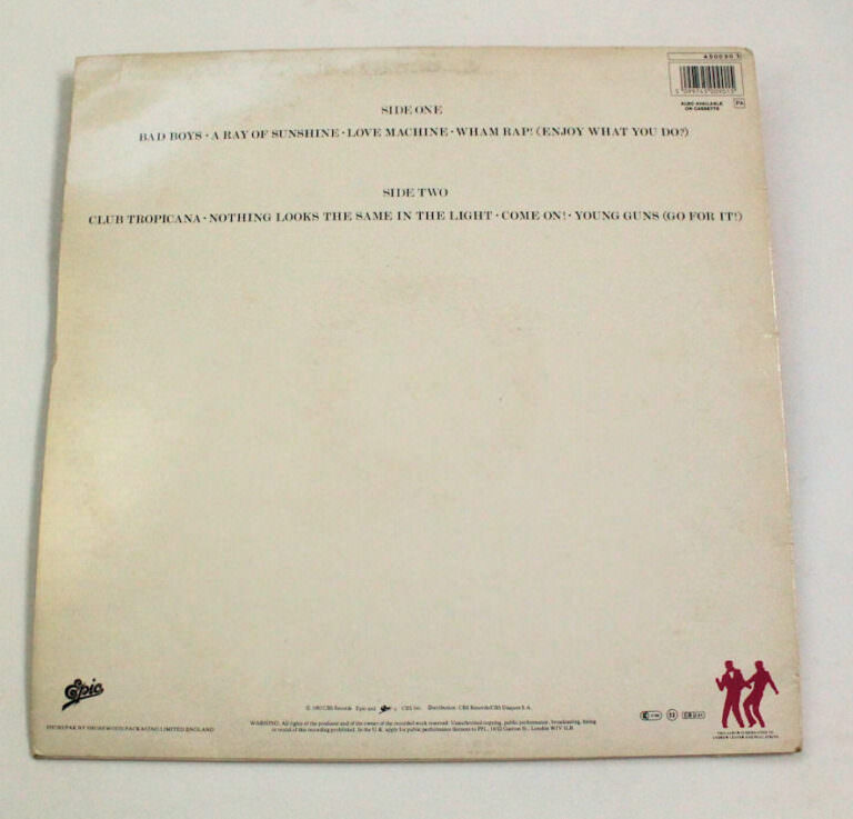 WHAM (very first LP of George MIchael) Fantastic *Made in England Plak 7 / Kapak 7  SATILDI - SOLD OUT - Görsel 2