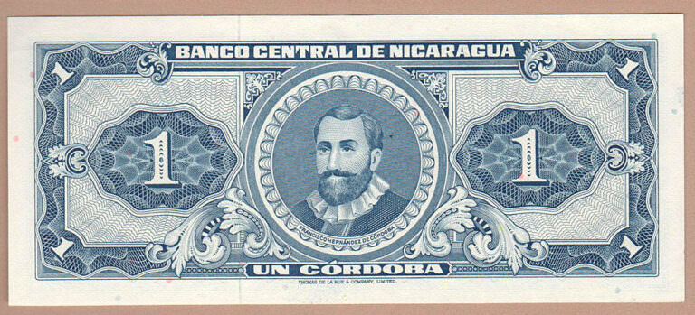 NICARAGUA 1 Cordoba 1962 Pick#107 UNC çil banknot - Görsel 2