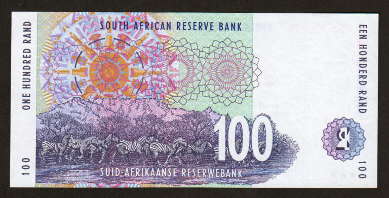 Güney Afrika Cum. South Africa 100 Rand ND 2005 çil banknot *Satıldı - Stokta Yok - Görsel 2