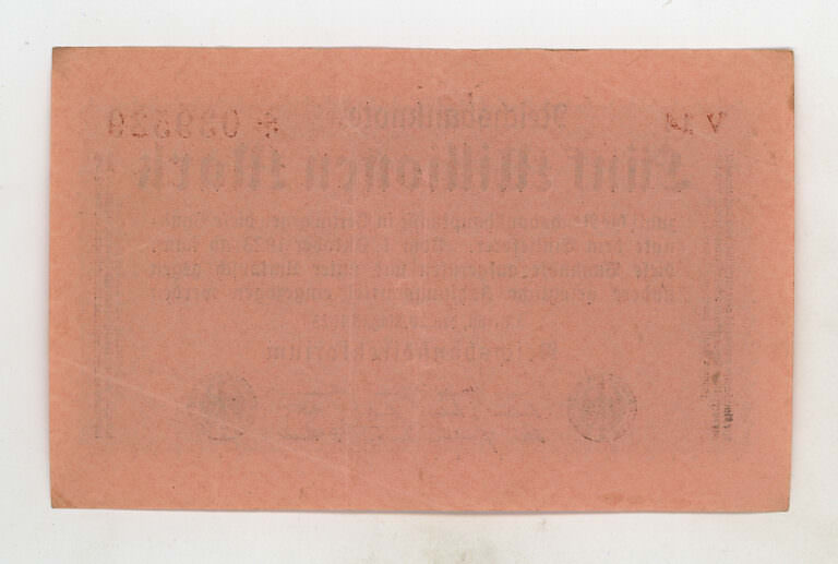 ALMANYA Deutschland 5 Milyon Mark 1923 ççt banknot - Görsel 2