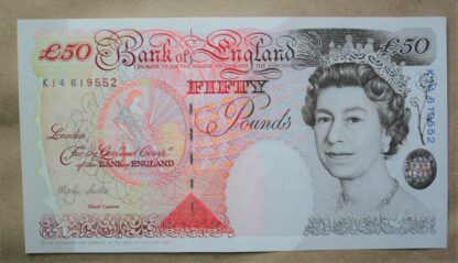 GREAT BRITAIN Ingiltere 50 Pounds 1994 Kraliçe çil banknot