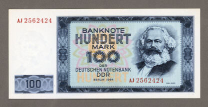 D.D.R. Dogu Almanya 1000 Mark 1964 Karl Marks çil banknot *SATILDI - OUT OF STOCK
