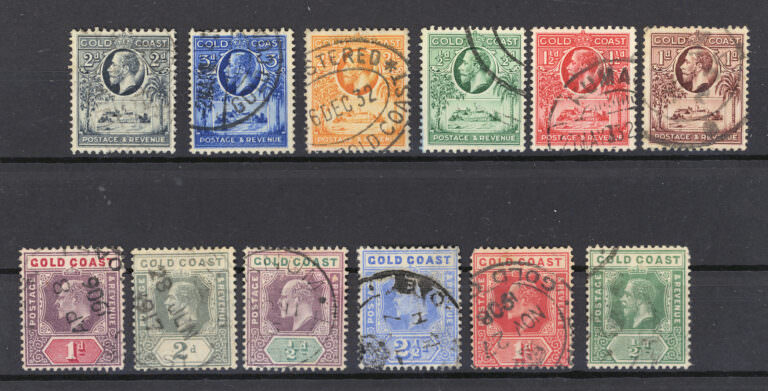 Gold Coast British Stamps LOT - Görsel 2