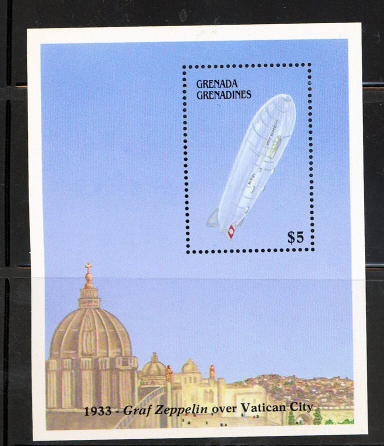 GRENADA Balon Zeppelin temalı Aviatik Block **MNH SATILDI - OUT OF STOCK SATILDI - OUT OF STOCK SATILDI - OUT OF STOCK