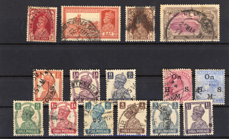 British India stamps LOT pul (bazı nadirler)