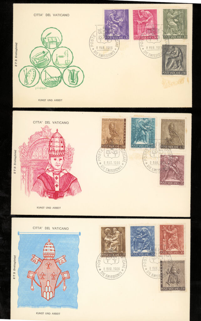 VATIKAN 3 adet ilk gün zarfı FDCs Vatican 60`s