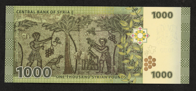 SURIYE 1000 Ponds 2013 Central Bank of Syria Pick # 116 UNC - çil BANKNOT - Görsel 2