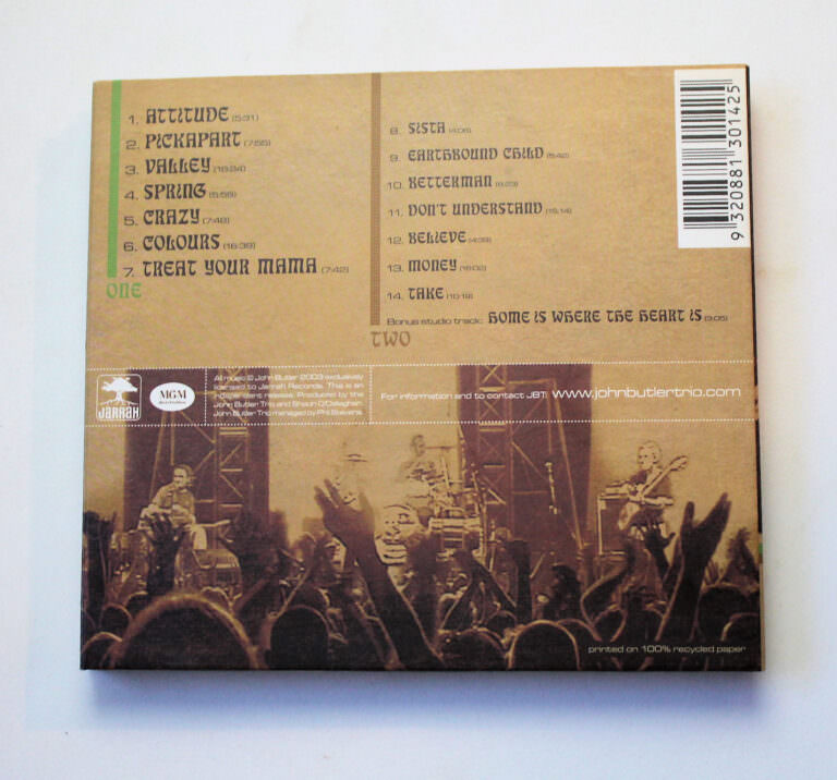 JOHN BUTLER TRIO 2001-2002 Blues CD - Görsel 3