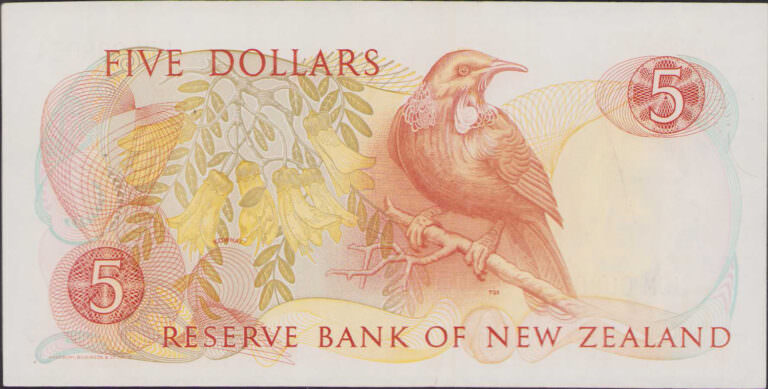 NEW ZERALAND - YENI ZELANDA 5 Pounds Kraliçe ççt banknot - Görsel 2