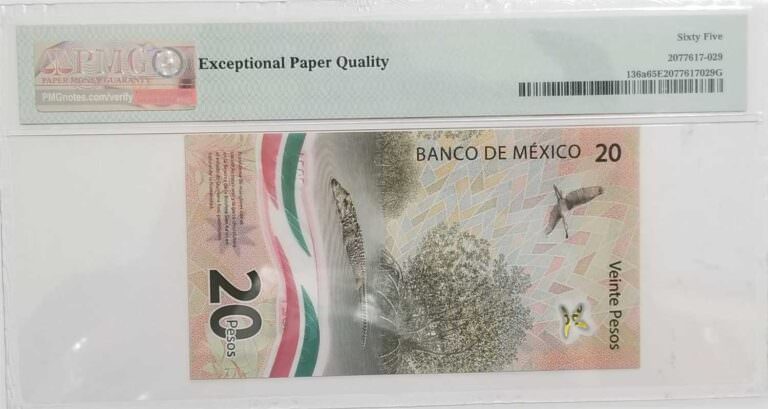 MEXICO 20 Pesos 2021 Pick#136a PMG 65 EPQ - UNC - Görsel 2