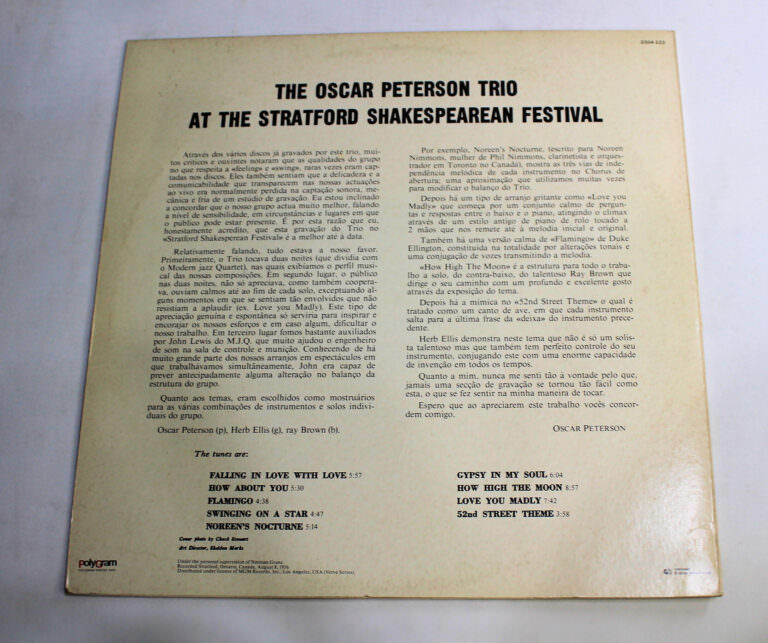 OSCAR PETERSON TRIO 1956 - Printed in U.S.A. 7/7 LP Plak *SATILDI - OUT OF STOCK - Görsel 2