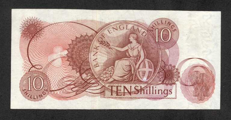 Great Britain 10 Shillings W/ Queen Pıck # 373 Unc Çil *kraliçe Banknot - Görsel 2