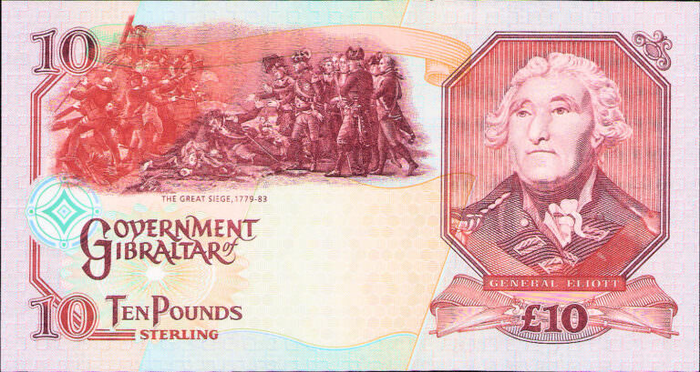 Gibraltar 10 Pounds 2006 Pick#32 - UNC çil banknot *Kraliçe Cebelitarık - Görsel 2