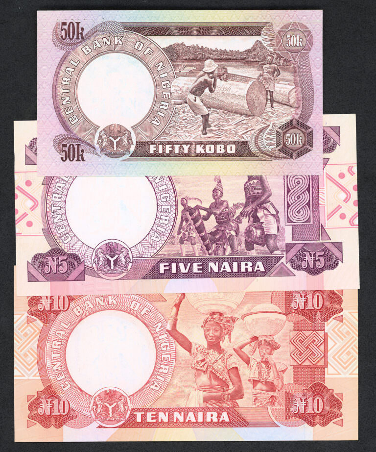 NIGERIA 3 Banknoten UNC - Görsel 2