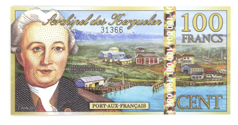 KERGUELEN ISLAND 100 Francs çil banknotKERGUELEN ISLAND 100 Francs çil banknot SATILDI - OUT OF STOCK
