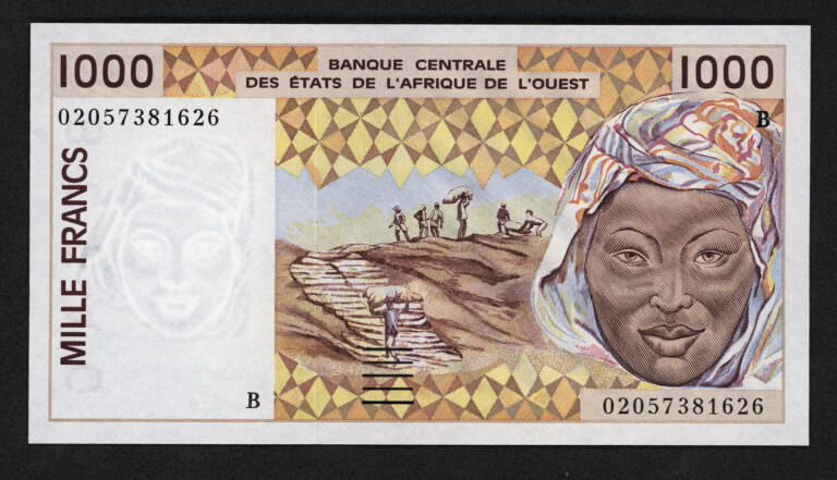 West African States, K Senegal, 1000 Francs 2002, UNC, çil banknot