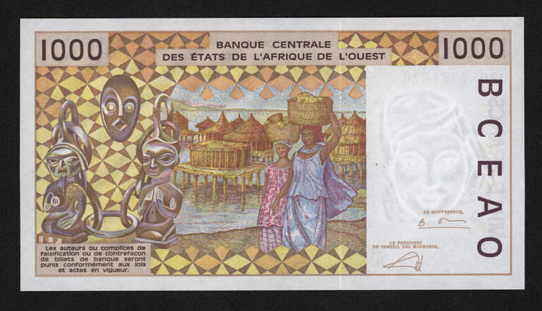 West African States, K Senegal, 1000 Francs 2002, UNC, çil banknot - Görsel 2