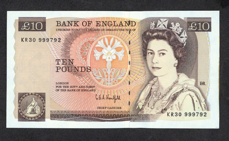 Great Britain 10 Pounds 1991-92 Pick#379f  W/ Queen Unc Çil *kraliçe Banknot