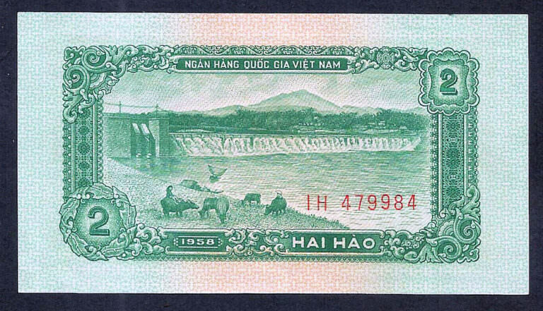 Vietnam 2 Hao 1958, UNC, P-69