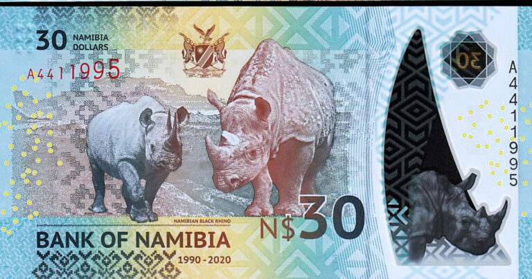 Namibia 30 Dollars 2020, UNC, Polymer, Comm.30 th Independence Anniversary çil banknot