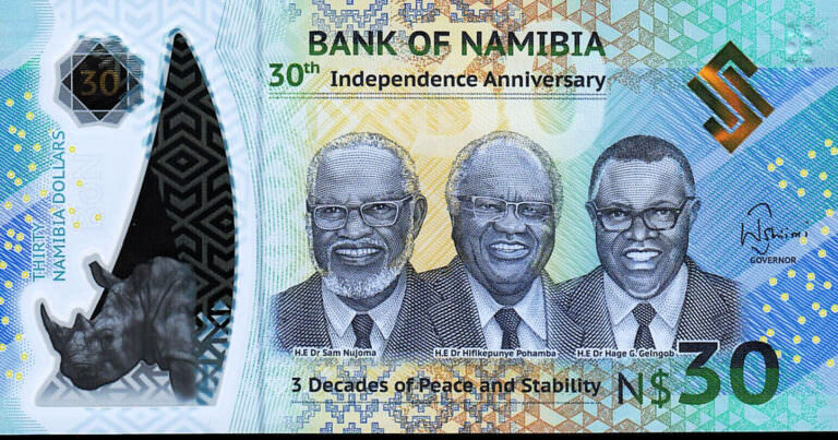Namibia 30 Dollars 2020, UNC, Polymer, Comm.30 th Independence Anniversary çil banknot - Görsel 2