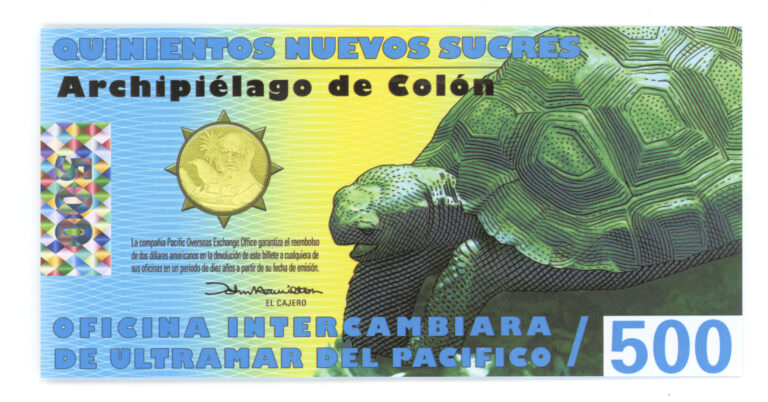 GALAPAGOS ISLAND çil banknot *SATILDI - OUT OF STOCK