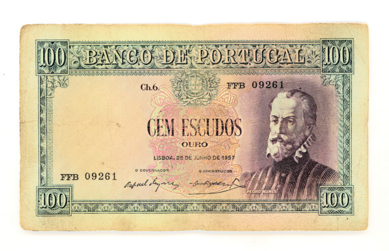 Portugal 100 Ecudos 1957 Pick#159 *VF çt banknot