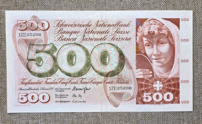 SWITZERLAND SCHEIZ 500 Franken 1974 Pick#151L - EF/VF *ççt/çt banknot Isviçre