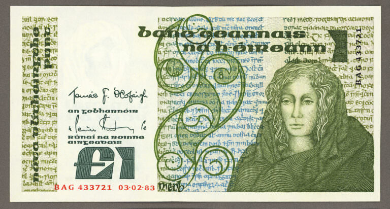Irlanda Ireland 1 Pound 3.2.1983 Pick#70c UNC - çil banknot