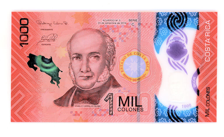 KOSTA RİCA 2019 YILI POLYMER 1 MİL ( 1000 COLONES ) / UNC - ÇİL banknot - Görsel 2