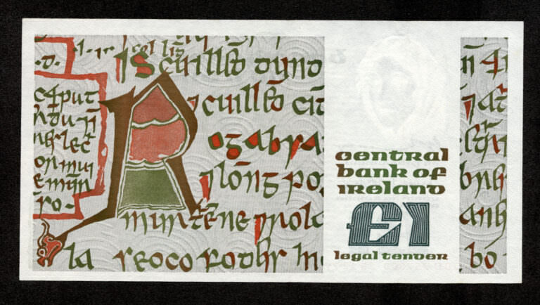IRLAND Ireland 1 Pound 26.4.1988 Pick#70d UNC - Görsel 2