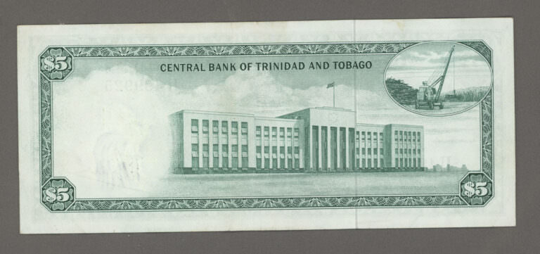 TRINIDAD & TOBAGO 5 Dollars 1964 Pick#27c -EF *ççt banknot SATILDI-STOKTA YOK - Görsel 2