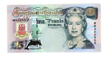 Gibraltar 5 Pounds 2000 Pick#29 UNC / ÇİL KONDİSYON BANKNOT