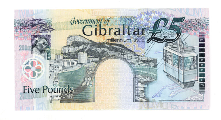 Gibraltar 5 Pounds 2000 Pick#29 UNC / ÇİL KONDİSYON BANKNOT - Görsel 2