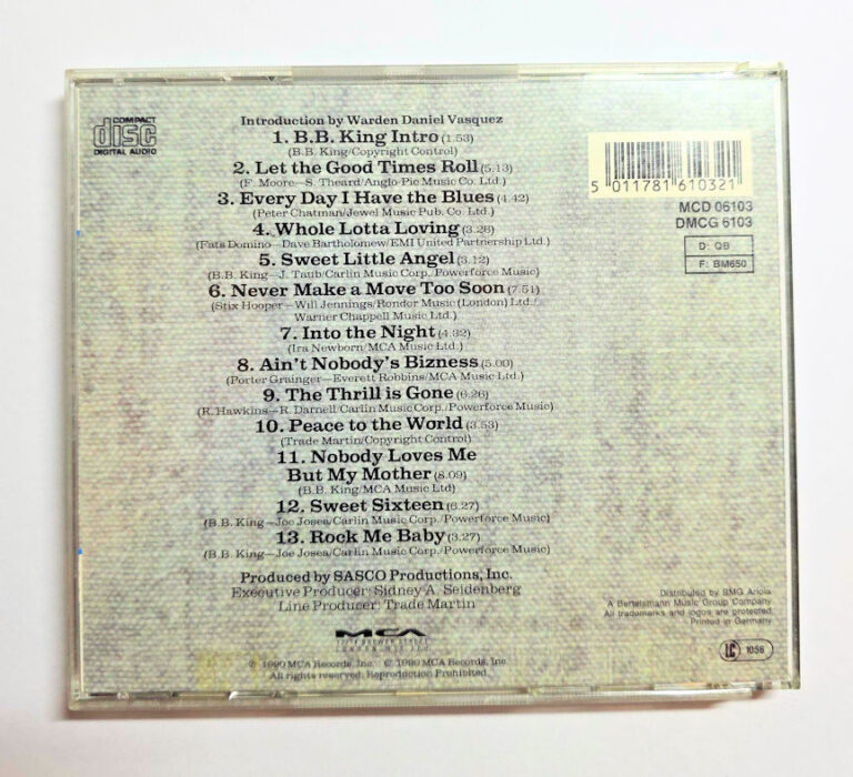 B.B. KING live at San Quentin Blues CD - Görsel 2