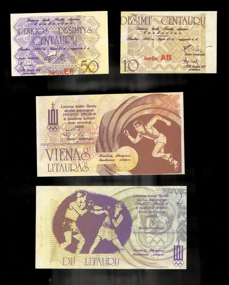 LITAUEN Notgeld Olympiaden 1991 UNC