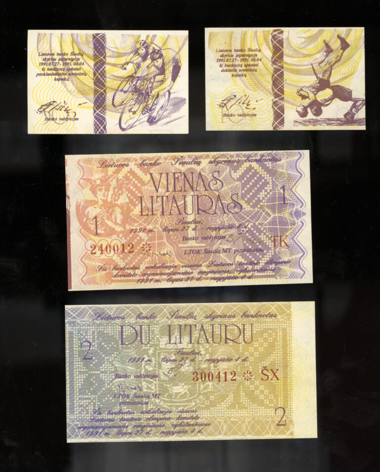 LITAUEN Notgeld Olympiaden 1991 UNC - Görsel 3