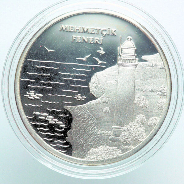 Fenerler no.6 Mehmetçik Feneri 2015 Darphane gümüş hatıra parası Sertifikalı