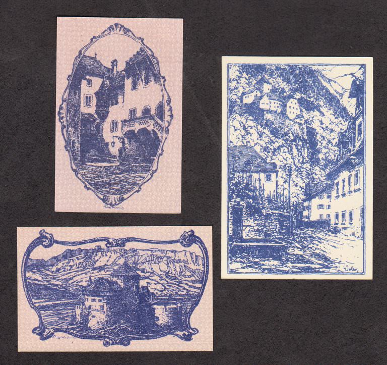 LIECHENSTEIN Komplett Set 3 Banknoten - UNC - Görsel 2